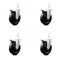 Service Caster 5 Inch Soft Rubber Wheel Swivel 7/8 Inch Square Stem Caster Set Total Lock Brake SCC-SQTTL20S514-SRS-78-4 - alternate 1